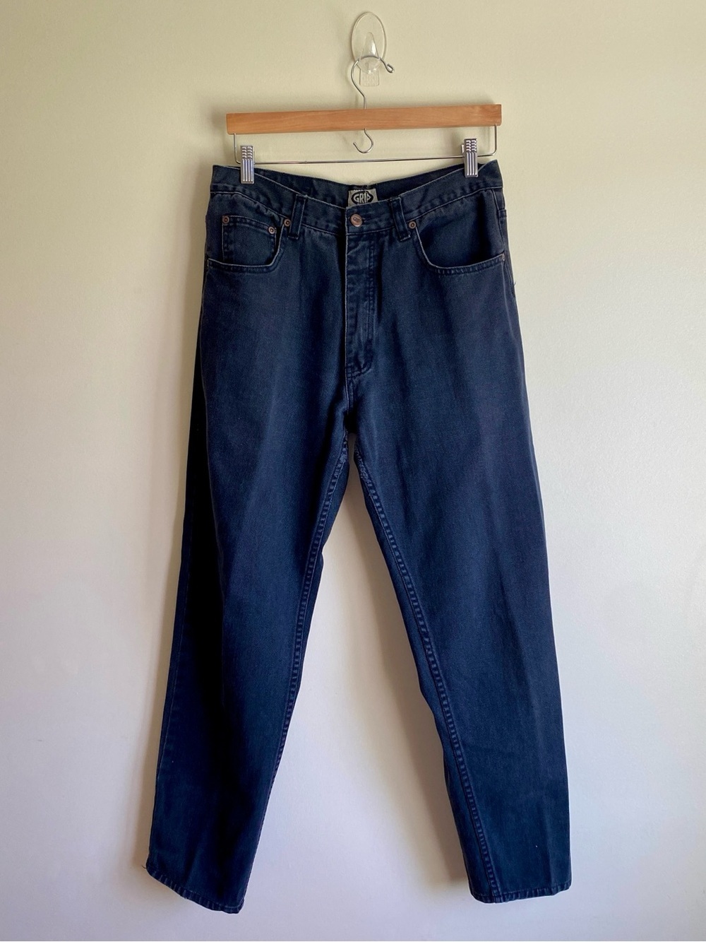 Vintage GRIP Jeanswear Black Denim High Rise 12" Jeans